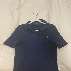 Polo by Ralph Lauren Men's Navy Polo with Green Logo